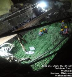 PP-11R Pile Cap Reinforcement fixing work in progress.