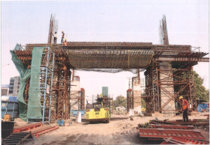 Portal Beam work in progress Elevated Station