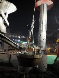 PP39L- 05 -पाइल काँक्रीट ओतण्याचे काम सुरू आहे