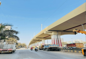 Viaduct & OHE Mast Erection Progress from PP55 towards Bhayandar