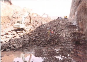 Excavation Work in progress in UG Station