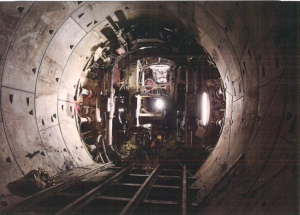 Tunnel Downline Segment Erection in Progress.